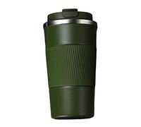 Pitycbo Taza de Viaje Isotérmica, Taza de Café con Aislamiento Al Vacío, Doble Pared de Acero Inoxidable, Ideal para Café, Té Y Agua, Perfecta para Acampar, H, Verde de 510ml, tal como se describe
