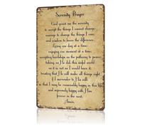PIUHRKLEVD Vintage Inspirational Sign Calm and Carry On Metal Tin Wall Decor for Office Home Living Room 8 X 12 inch