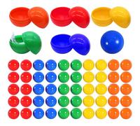 Piuluvor® 50 Bolas de Lotería, Bolas de Tómbola Bolas de Plástico Separables de 3 cm, Bola Pequeña para Rellenar para Regalos de Fiesta, Actividades de Fiesta, Festivo (5 Colores)