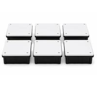 PIUMER Pack 6 Cajas de Registro 100x100x45 mm con Tapa