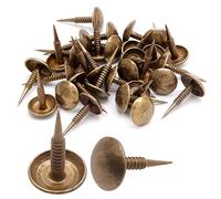 Piutouyar Tachuelas de tapicería de bronce, tachuelas decorativas, alfileres de muebles de 8 mm x 15 mm, clavos de tapicería para sofá, puerta, joyero (100 unidades)