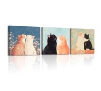 Piy Painting 3 Panels Animales Impresiones De Lienzo Modernos Lindo gatito Cuadro En Lienzo Cuadros Decoracion Salon Gráfica Decoracion De Pared Laminas Decorativas Pared Dormitorios Pasillo 30×30cm