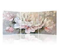 Piy Painting 3 Panels Laminas Decorativas Flores Rosas y Blancas Cuadros Decoracion Salon Quadros Decoração Sala Impresiones Sobre Lienzo Cuadros Decorativos Dormitorio Cuarto De Baño Cocina 30×40cm