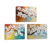 Piy Painting Arte Mural En Lienzo Flor, Cuadros Murales De Primavera, Impresión En Lienzo En Color, Fácil De Colgar Para Salón Baño Entrada Pisos Estudio De Yoga, 3x30x40 cm (90x40 cm)