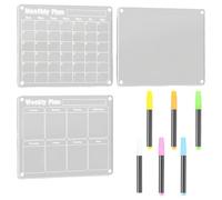 Pizarra acrílica para escribir de 30 x 40 cm para refrigerador con limpieza simple, perfecta para el hogar, estudio y uso escolar, panel borrable seguro