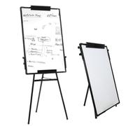 Pizarra blanca borrable sobre pie, tabla magnética de caballete, 60 x 90 cm, altura ajustable con soporte, Whiteboard marco de aluminio, móvil Paperboard plegable de mesa de conferencia (60 x 90 cm)