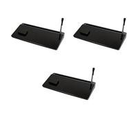 Pizarra blanca de cristal de sobremesa con almacenamiento, soporte para teclado de ordenador, pizarra de notas de sobremesa, ideal para escuelas, hogares y oficinas black 3