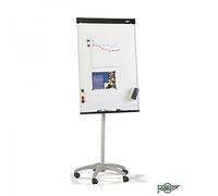 Pizarra blanca lacada de caballete magnética Faibo 70x105cm