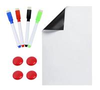 Pizarra blanca magnética A5 para nevera, pizarras blancas pequeñas con 4 marcadores y 4 imanes autoadhesivos de borrado en seco, mini pizarra de planificación para refrigerador, niños, estudiantes,