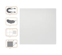Pizarra blanca, modular/sin marco nobo, acero pintado, blanco