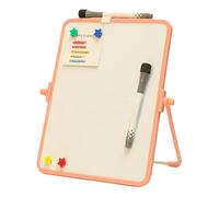 Pizarra Blanca Pequeña Pizarra Magnetica Pizarras Blancas De Rotulador Magnética Whiteboard Rotulador Borrable White Board Borrable Magnético De Sobremesa Con Soporte (Orange,17x21.3cm)