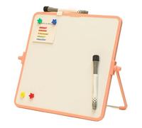 Pizarra Blanca Pequeña Pizarra Magnetica Pizarras Blancas De Rotulador Magnética Whiteboard Rotulador Borrable White Board Borrable Magnético De Sobremesa Con Soporte (Orange,24.8x24.8cm)