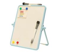 Pizarra Blanca Pequeña Pizarra Magnetica Pizarras Blancas De Rotulador Magnética Whiteboard Rotulador Borrable White Board Borrable Magnético De Sobremesa Con Soporte (Blue,17x21.3cm)
