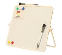 Pizarra Blanca Pequeña Pizarra Magnetica Pizarras Blancas De Rotulador Magnética Whiteboard Rotulador Borrable White Board Borrable Magnético De Sobremesa Con Soporte (White,28x28 cm)