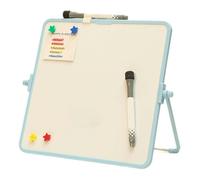 Pizarra Blanca Pequeña Pizarra Magnetica Pizarras Blancas De Rotulador Magnética Whiteboard Rotulador Borrable White Board Borrable Magnético De Sobremesa Con Soporte (Blue,28x28 cm)