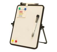 Pizarra Blanca Pequeña Pizarra Magnetica Pizarras Blancas De Rotulador Magnética Whiteboard Rotulador Borrable White Board Borrable Magnético De Sobremesa Con Soporte (Black,21x28 cm)