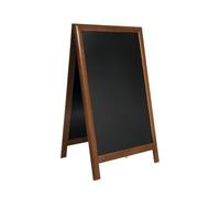 Pizarra Caballete exterior Sandwich - Madera lacada color marrón oscuro - 70x120cm