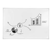 Pizarra Magnética Doble Cara Blanca y Negra 90x60 cm Marco de Aluminio - Oficina, Casa, Escuela | Planificador, Mensajes y Reuniones | Montaje Horizontal y Vertical
