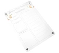 Pizarra Magnética Transparente Acrílica para Menú Semanal Borrable | Planificador de Programación, Tablero de Mensajes para Nevera, Fácil de Limpiar, Formato Compacto