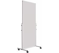 Pizarra móvil de acero lacado blanco PRO Everette: planificador semanal, mensual y anual, magnética, blanca, 180x75 cm