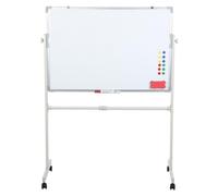 Pizarra móvil Rollend de 60x90 cm - Pizarra magnética de doble cara con estructura de aluminio y ruedas