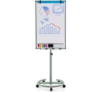 Pizarra móvil - Soporte para rotafolio - De borrado en seco - Magnética - Regulable en altura