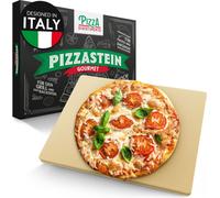 Pizza Divertimento - LA ORIGINAL - Piedra para pizza, apta para horno y parrilla a gas – Galardonada por Vergleich.org – Piedra para pizza de cordierita, resistente hasta 900 °C – Para una base crujie