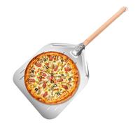 Pizza Oven - Espátula giratoria de horno de acero inoxidable de 30 cm | Pizza con mango de madera para hornear en la cocina, tartas, parrilla, familia, exteriores, masa y pan