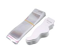 Pjeghbvop Tobillera blanca para colgar tarjetas para exhibición de joyas, organizador, tienda, forma de pie personal, 15, 2 x 5 cm/5, 98, 96 pulgadas