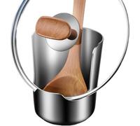 Pjjrdh stainless steel utensil holder & pot lid organizer(A) | Stainless Steel Countertop Organizer and Spoon Rest for Countertop, Space-Saving Pot Lid Rest Stand for Home