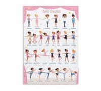 PKNVKZIDK Ballet Positions Chart Metal Sign 5 Basic Poses of Feet and Arms Educational Dance Reference for Classroom Studio Decor (8 X 12 in)