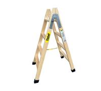 Plabell Escalera de madera 4 peldaños 114cm Bld-4