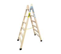 Plabell Escalera de Madera 6 Peldaños 164cm BLD-6