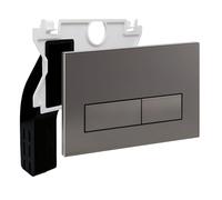 Placa Actuador Mate para Geberit Duofix Sigma/Delta/BASIC Gris oscuro | Empyreal Panel Frontal Reemplazo Para Cisterna Inodoro Empotrada, Placa Repuesto Doble Descarga, Accesorio Completo Cisterna