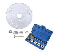 Placa base de acrílico del router 164Mm y 10 bujes de guía de latón, Pin de centrado de la precisión para el taller del cable 690 621 de Porter