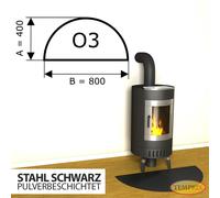 Placa Base Para Chimenea Y Bandeja Para Horno De Acero negro