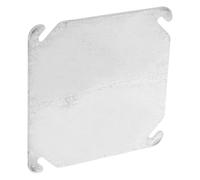 Placa Ciega de Pared Galvanizada, Acero Inoxidable, Diseño Moderno | Acabado Blanco o Plata, Bordes Pulidos, para Cajas Eléctricas Estándar, Uso Comercial y Taller