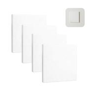 Placa ciega de pared, placa ciega doble sin tornillos, de plástico de alta calidad, ideal para enchufes o interruptores no utilizados, cubierta para interruptor de luz (4)