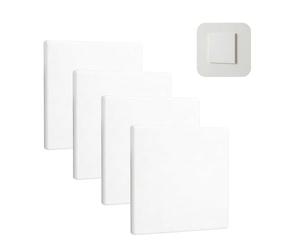 Placa ciega de pared, placa ciega doble sin tornillos, de plástico de alta calidad, ideal para enchufes o interruptores no utilizados, cubierta para interruptor de luz (4)