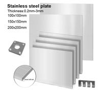Placa cuadrada de acero inoxidable 304, 100x100mm, 200x200mm de espesor, 0,2/0,5/0,8/1/2/3mm, placa plana pulida de Metal cepillado