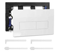 Placa de accionamiento para inodoro, compatible con Geberit Sigma 01, 20, 30, 50, UP300 UP320, placa de accionamiento con juego palancas de descarga y marco de montaje, para paneles de descarga pared