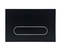 Placa de Accionamiento WC,con juego de varillas de descarga y marco de fijación,Tamaño Placa de Doble Descarga 245×162mm, Incluye Kit de Palanca de Descarga y Marco de Instalación. (A-Negro)