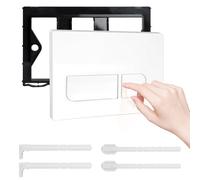 Placa de Accionamiento WC,Placa de Descarga, Compatible Geberit Sigma01,20,30,50,UP300 y UP320, Incluye Kit de Palanca de Descarga y Marco de Instalación, Apto para Depósitos de Inodoros (Blanco)