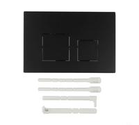 Placa de actuador de doble descarga para inodoros Geberit 01 10 20 21 30 50 60 UP300, botones y marco de acabado cromado, accesorio de pieza de repuesto para baño (negro)