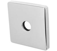 Placa de Brida de Ducha Cuadrada Extragrande de 3,5 Pulgadas | Acero Inoxidable Plata, Acabado Cepillado y Diseño Deslizante, Cubre Huecos en Pared y Protege Azulejos