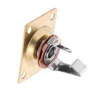 Placa de Conector de Salida 1 Pieza, para Guitarra Eléctrica | Metal Dorado, Conexión Estable y Superficie Lisa sin Rebabas, Tornillos Incluidos para Reparación en Taller o Instalación