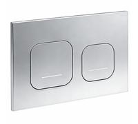 Placa de Control Opaco para Geberit Sigma Serie, Argentado | Panel de Control de Doble Botón para Cisterna de Inodoro Suspendido 245 × 164 mm, 115770115