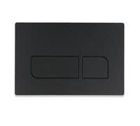 Placa de control WC colgante compatible Geberit, placa de disparo doble descarga de agua, acabado oro/blanco/negro/cromo, reemplazo del tanque empotrado (negro)