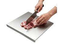 Placa de corte de acero inoxidable 304 - Bandeja de preparación de platos antideslizante con borde elevado, 30 x 40 cm, para cocinar verduras y hornear, protector de encimera