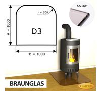 Placa De Cristal Para Chimenea Con Protección Contra Chispas -D3
